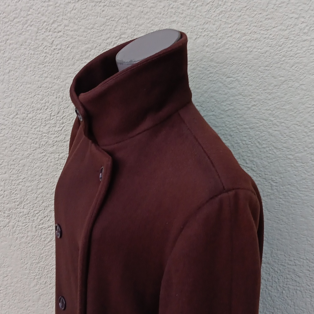 Larry Levine Ladies Vintage Pure Wool Double Breasted Pea Coat with Wide Lapels - Picture 5 of 16